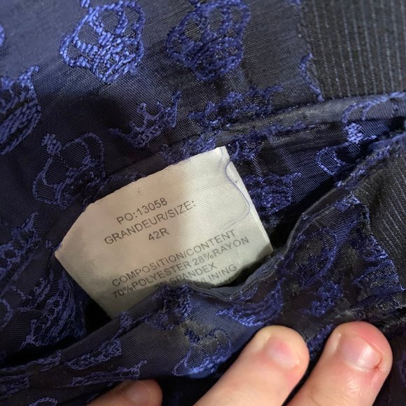 Soul of London Navy Striped Suit - Picture 3 of 7